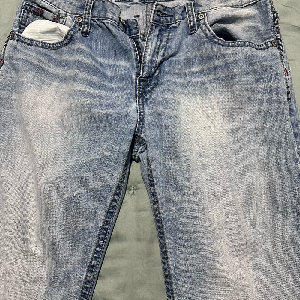 BKE Men's Faded Blue Relaxed Jeans